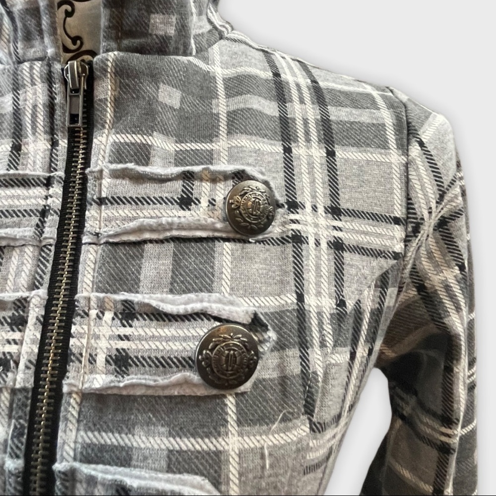 Vanity Gray Plaid Lightweight Jacket - image 2